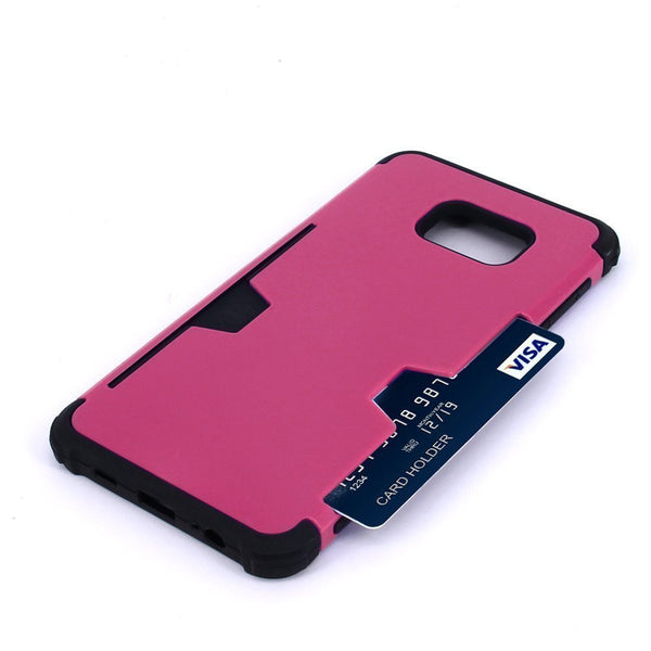 samsung galaxy note 5 case - pink hybrid with card slot - www.coverlabusa.com