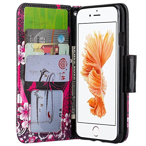 Apple iPhone 8 wallet case - flower lilies - www.coverlabusa.com