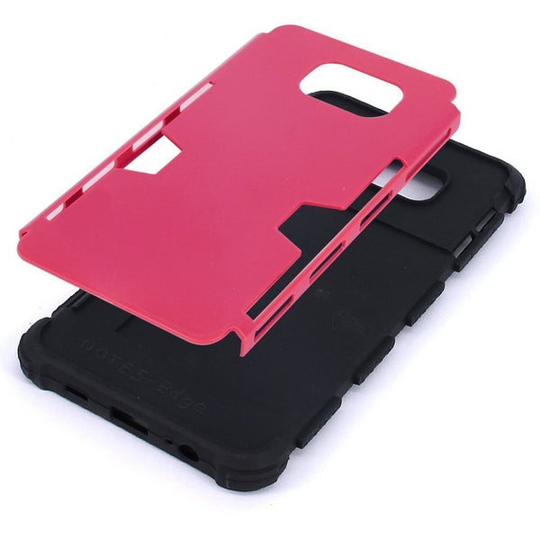 samsung galaxy note 5 case - pink hybrid with card slot - www.coverlabusa.com