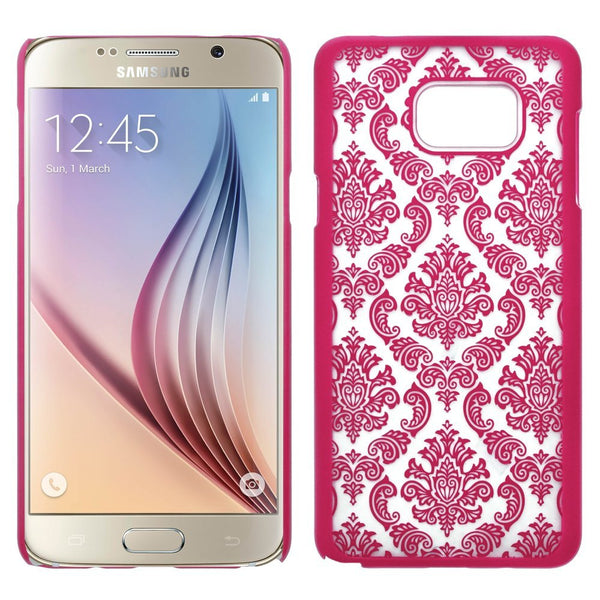 Samsung Galaxy Note 5 Case, Ultra Slim Damask Vintage Hard Case Cover - Red - www.coverlabusa.com