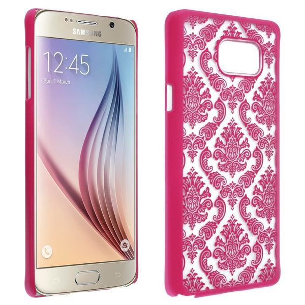 Samsung Galaxy Note 5 Case, Ultra Slim Damask Vintage Hard Case Cover - Red - www.coverlabusa.com