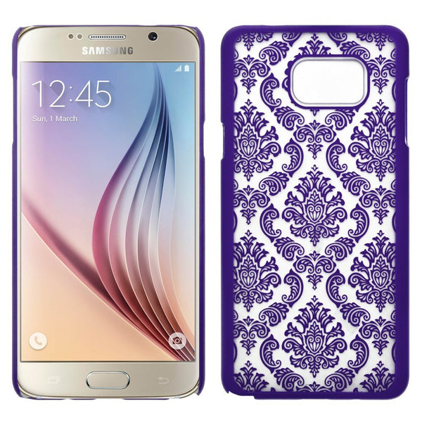 Samsung Galaxy Note 5 Case, Ultra Slim Damask Vintage Hard Case Cover - Purple - www.coverlabusa.com