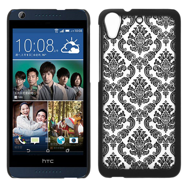  HTC Desire 626 Damask Case Cover - Black - www.coverlabusa.com 
