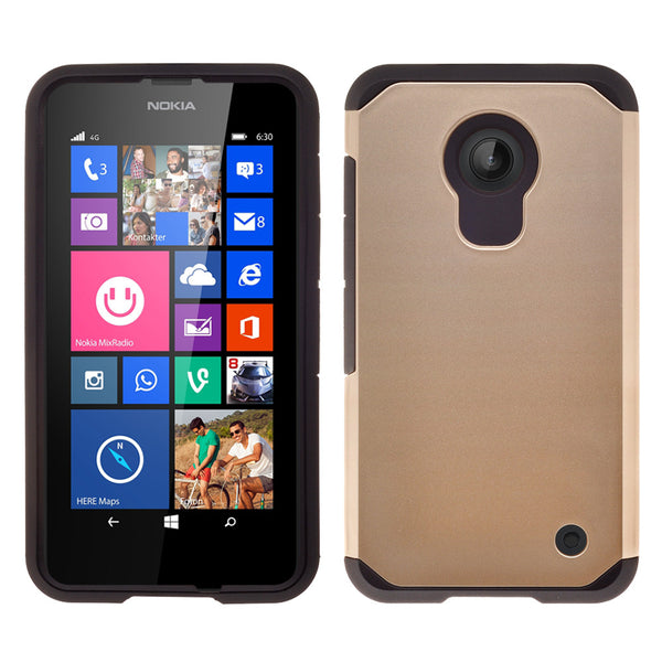 Nokia Lumia 635 Slim Hybrid Dual Layer Case - Gold- www.coverlabusa.com