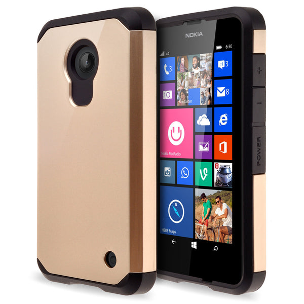 Nokia Lumia 635 Slim Hybrid Dual Layer Case - Gold- www.coverlabusa.com