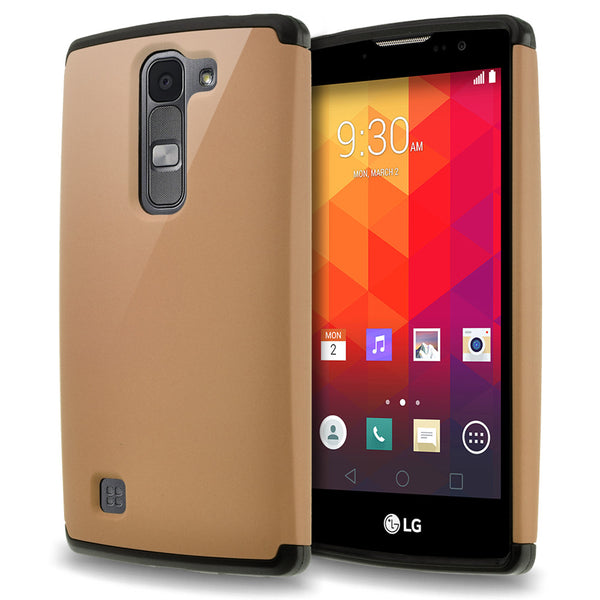 LG Volt2 Slim Hybrid Dual Layer Case - Gold/Black  - www.coverlabusa.com