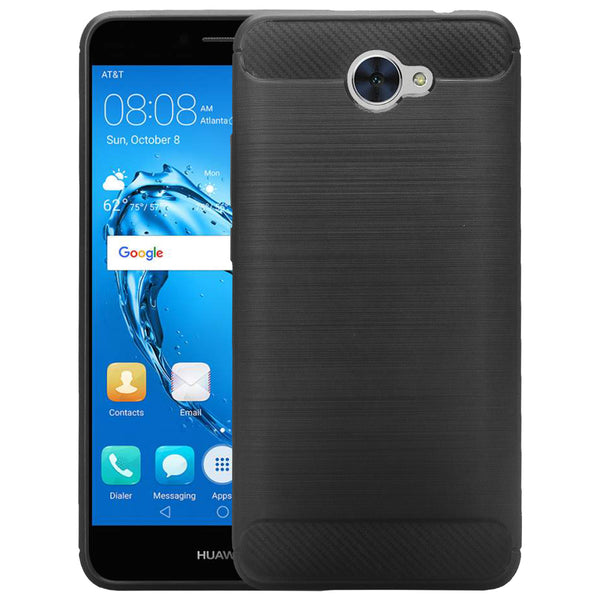 Huawei Ascend XT 2 Case, Slim [Shock Resistant] TPU Case Cover for Huawei Ascend XT 2 - Brush Black
