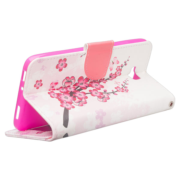 huawei ascend xt leather wallet case - cherry blossom - www.coverlabusa.com
