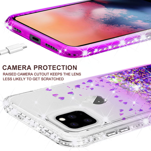 clear liquid phone case for apple iphone 11 - purple - www.coverlabusa.com