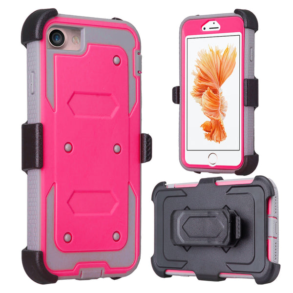 Apple iPhone 8 case, iPhone 8 holster shell | heavy duty - hot pink - www.coverlabusa.com