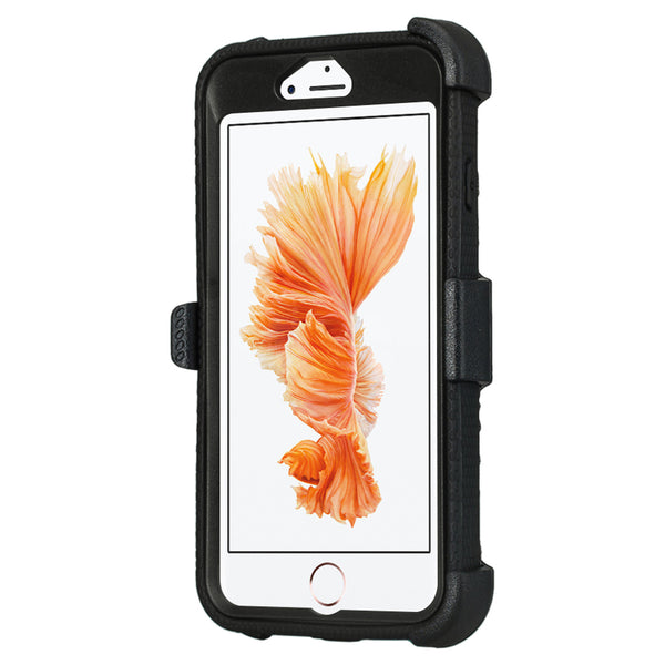 iPhone 8 case, iPhone 8 holster shell combo | heavy duty with screen protector - black - www.coverlabusa.com