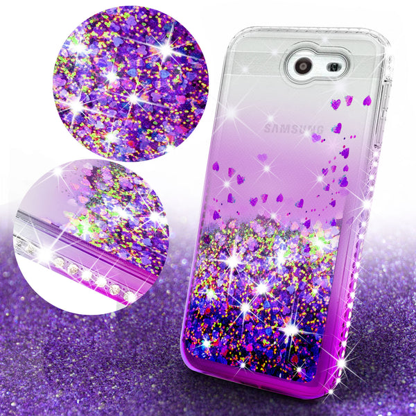 clear liquid phone case for samsung galaxy j7 2017 - purple - www.coverlabusa.com 