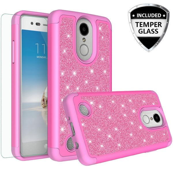 LG Aristo Glitter Hybrid Case - Hot Pink - www.coverlabusa.com