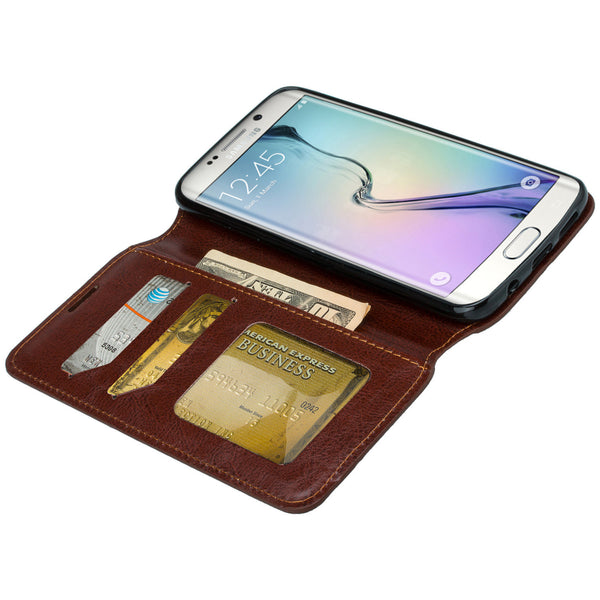 galaxy S7 cover, galaxy S7 wallet case - Brown - www.coverlabusa.com