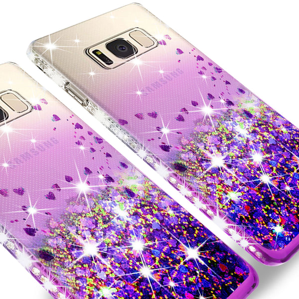 clear liquid phone case for samsung galaxy S8 - purple - www.coverlabusa.com 