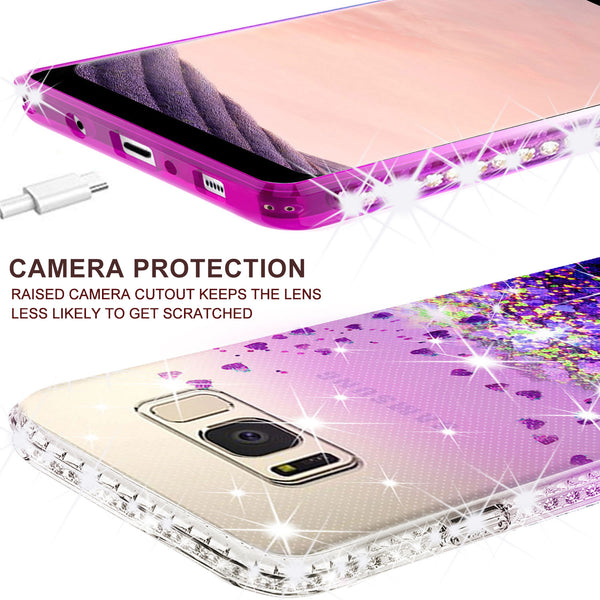 clear liquid phone case for samsung galaxy S8 - purple - www.coverlabusa.com 