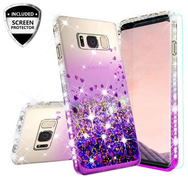 clear liquid phone case for samsung galaxy s8 plus - purple - www.coverlabusa.com 