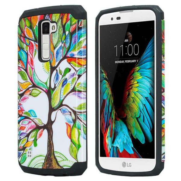 LG K10 / LG Premier LTE Case, Protective Hybrid, Colorful Tree WWW.COVERLABUSA.COM