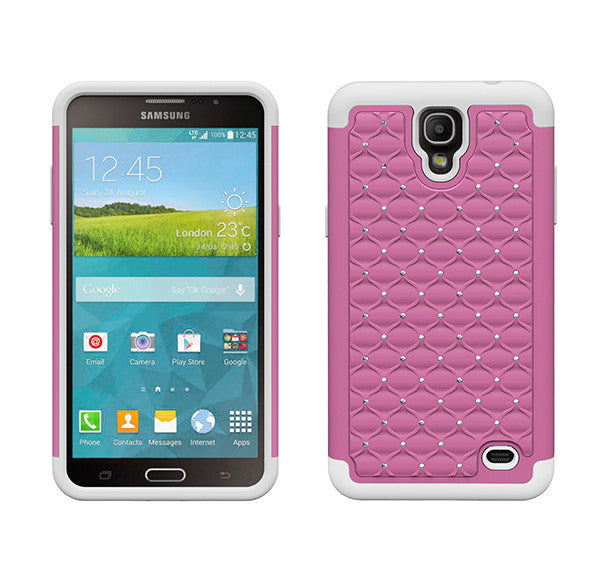 Samsung Galaxy Mega2 Rhinestone Case - Pink/White - www.coverlabusa.com