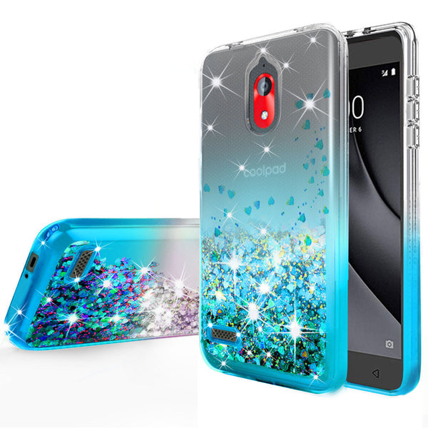 clear liquid phone case for coolpad legacy go - teal - www.coverlabusa.com