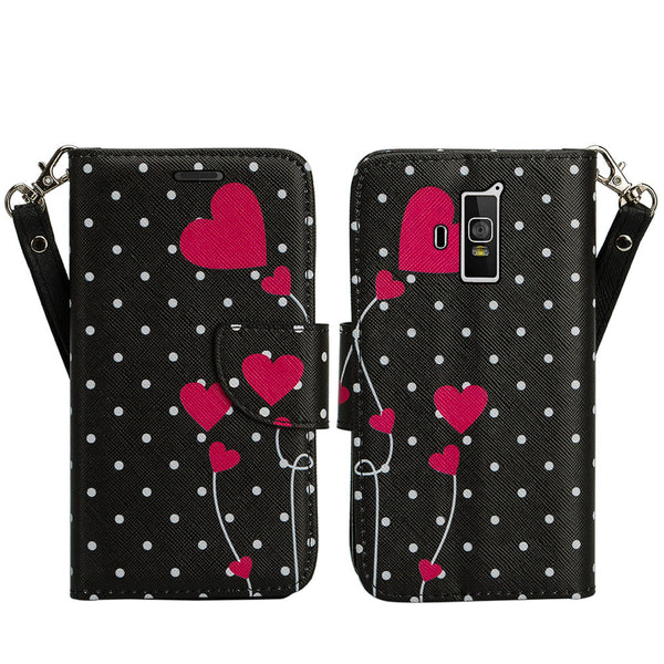 coolpad rogue wallet case - polka dot hearts - www.coverlabusa.com
