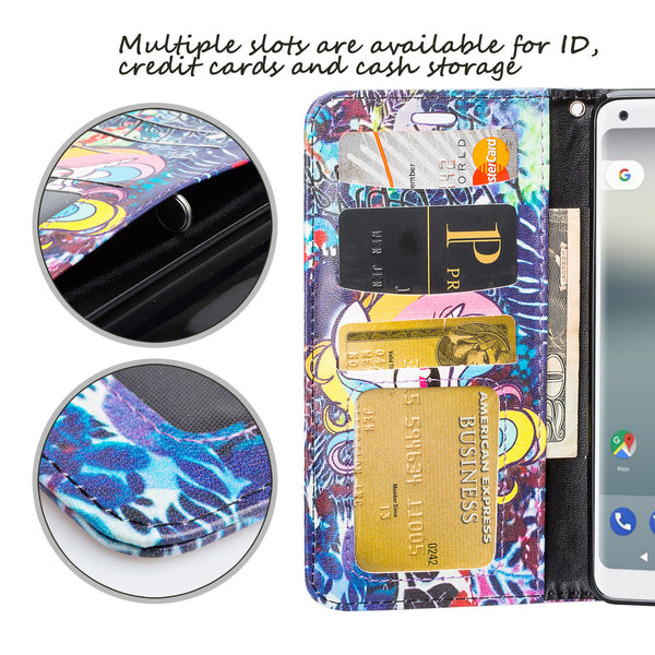 Google Pixel 2 XL Wallet Case - Rainbow Unicorn - www.coverlabusa.com