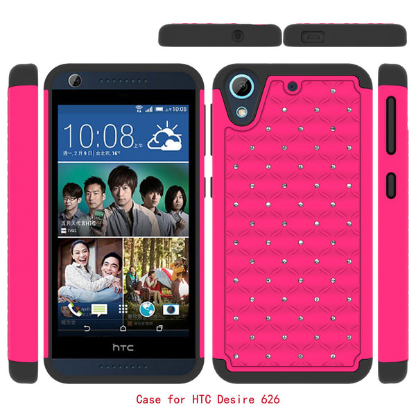 HTC Desire 626 Case - Hot Pink/Black - www.coverlabusa.com