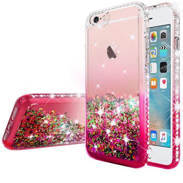 clear liquid phone case for apple iphone 7 plus - hot pink - www.coverlabusa.com 