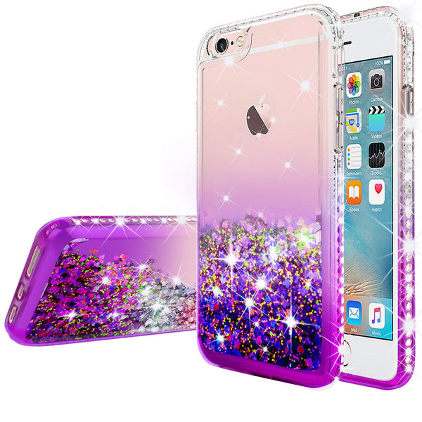 clear liquid phone case for apple iphone 8 plus - purple - www.coverlabusa.com 