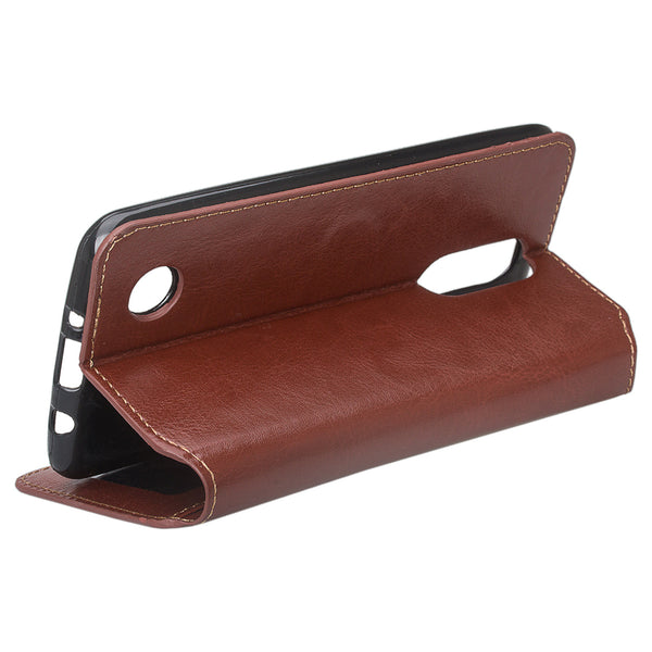 lg aristo leather wallet case - brown - www.coverlabusa.com