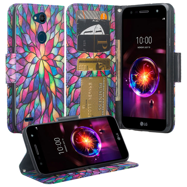 LG X Power 3 Wallet Case - rainbow flower - www.coverlabusa.com