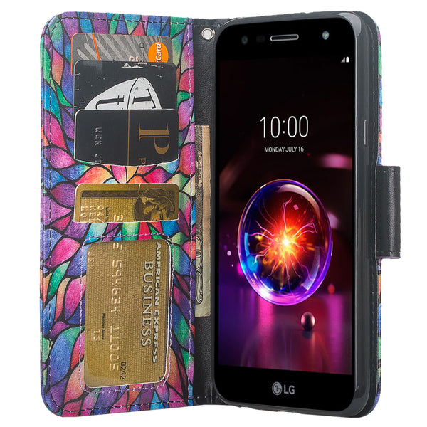LG X Power 3 Wallet Case - rainbow flower - www.coverlabusa.com