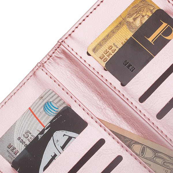 Coolpad Illumina/Legacy Go Glitter Wallet Case - Rose Gold - www.coverlabusa.com