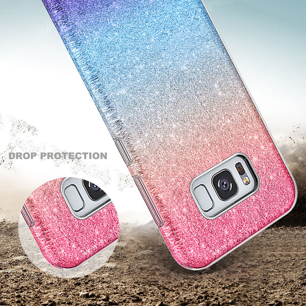 samsung galaxy s8 plus glitter case - hot pink - www.coverlabusa.com