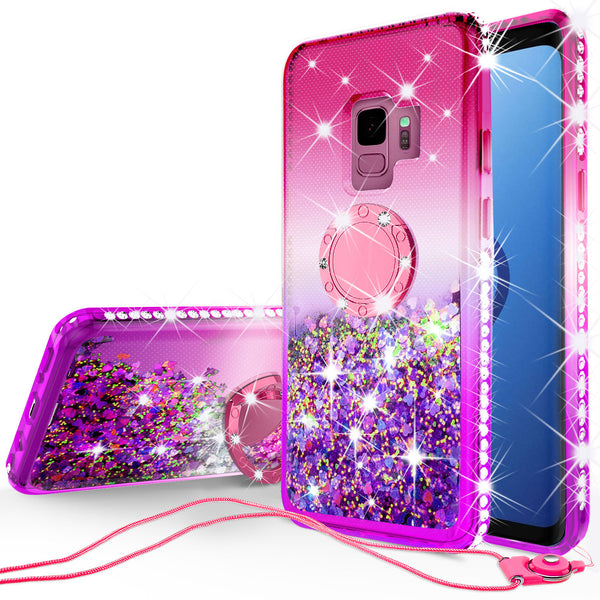 glitter ring phone case for samsung galaxy s9 - pink gradient - www.coverlabusa.com 