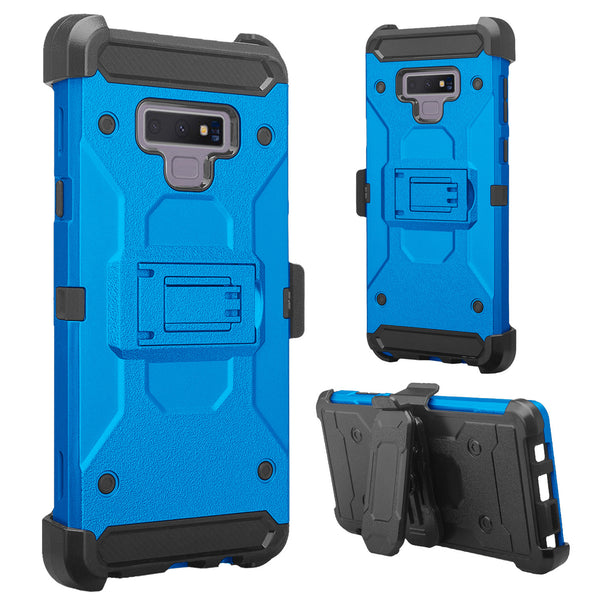 Samsung Galaxy Note 9 Hybrid Holster Case - Blue - www.coverlabusa.com