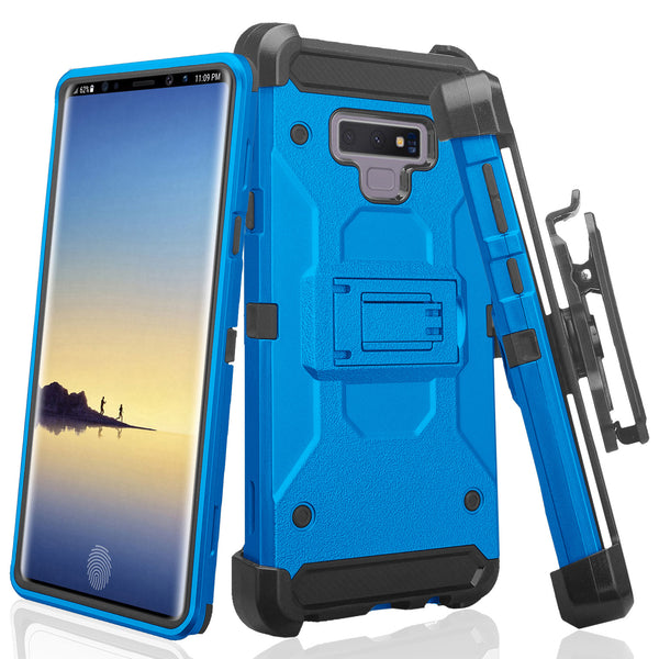 Samsung Galaxy Note 9 Hybrid Holster Case - Blue - www.coverlabusa.com
