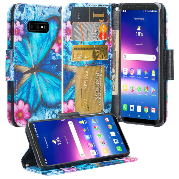 Samsung Galaxy S10 Lite Wallet Case - blue butterfly - www.coverlabusa.com