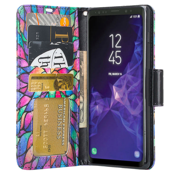 Samsung Galaxy S10 Plus Wallet Case - rainbow flower - www.coverlabusa.com