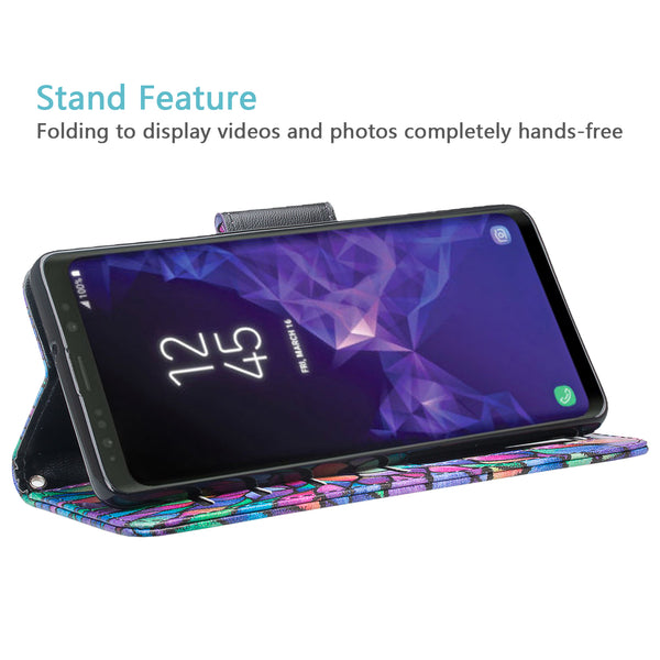 Samsung Galaxy S10 Plus Wallet Case - rainbow flower - www.coverlabusa.com