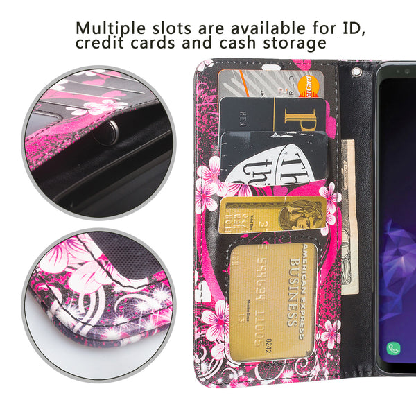 Samsung Galaxy S10 Plus Wallet Case - heart butterflies - www.coverlabusa.com