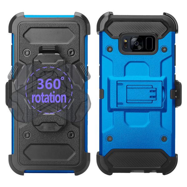 Galaxy S8 Plus Hybrid Holster Case - Blue - www.coverlabusa.com