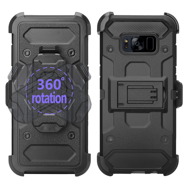 Galaxy S8 Plus Hybrid Holster Case - Black - www.coverlabusa.com