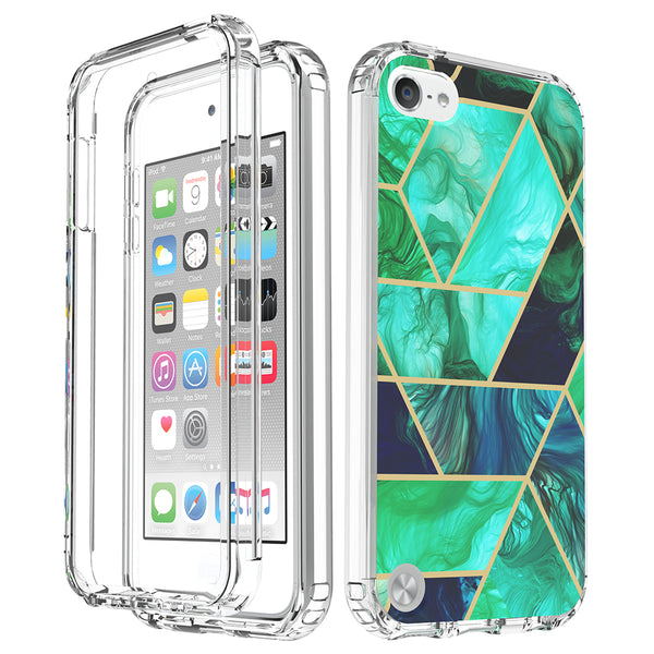 apple ipod touch 5/ touch 6 generation full-body case - teal marble - www.coverlabusa.com