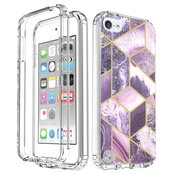 apple ipod touch 5/ touch 6 generation full-body case - pink marble - www.coverlabusa.com