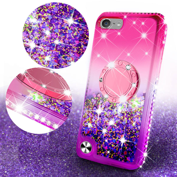 glitter ring phone case for Apple iPod Touch 5/6 - pink gradient - www.coverlabusa.com 
