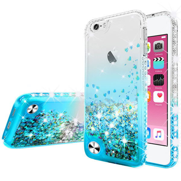 clear liquid phone case for apple ipod touch 6/ipod touch 5 - teal - www.coverlabusa.com 